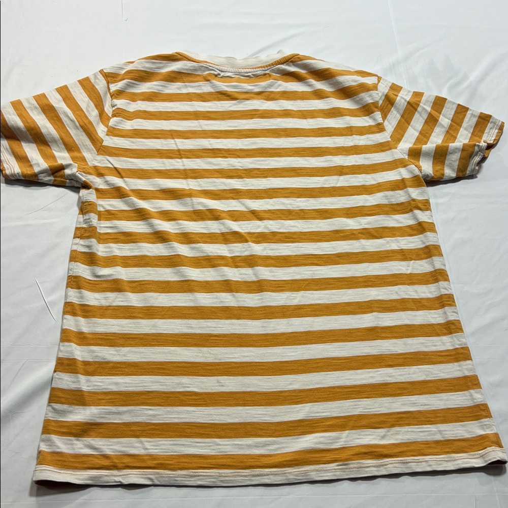 Vintage guess tee size Medium yellow white block stripes - Picture 5 of 6